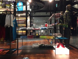 18 Display fixtures made from black leather iron 13 mm square bars (south-east)