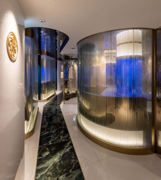 Restaurant Design - The Grand Blue Express - hallway